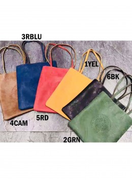 Solid Color Matte PU Tote Bag